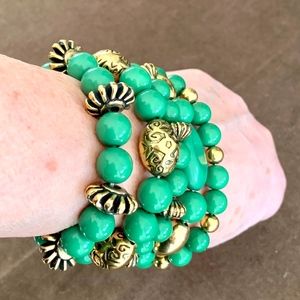 🎄🎁NWT AMRITA SINGH. 5 BRACELETS - emerald